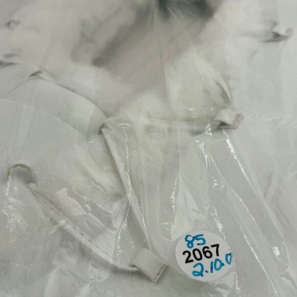 White Faux Fur Goth Platform Knee High Boots With Zippers Size 41 - Picture 16 of 16